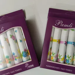 pamli Floral printed twin pack ["White"] Handkerchief-image-53