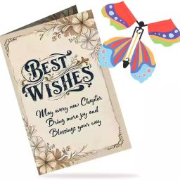 Butterfly Celebrate With Beautiful Best Wishes Card for Special Occasions Greeting Card-image-89