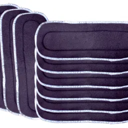 Wet free insert for diaper|Nappy Liners/ Charcoal Pad for Pocket Diapers| Polar Fleece 6 layered Pad for Cloth Diaper/ Nappies for Newborns/ Babies/ Toddlers (Grey, Pack Of 9)-image-38