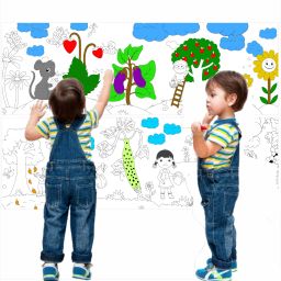 Coloring Re Stick Drawing Paper Roll for Kids 84x12 Inch Fruits Flower Art Roll-image-24