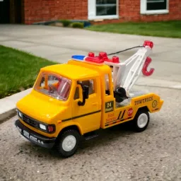 New Tuf 07 Tow Crane Truck, Pull Back Action Toy, Pull & Retract Tow Hook-image-38