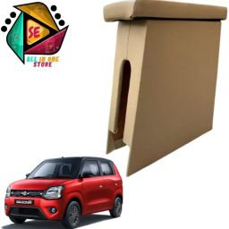 Store S1 Type1 Wooden Armrest Beige Color For All Car Models of WagonR Car Armrest-image-82