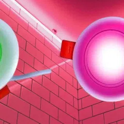 PACE OF 2 (GREEN AND PINK ) Ceiling Light Ceiling Lamp-image-7