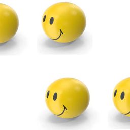 4 PCS Smiley Ball OR Smiley Squeeze Ball OR Soft Stress Relief Ball- 7 cm-15