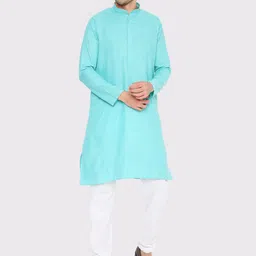 Maharaja Mandarin Collar Straight Kurta with Pyjamas-picture-39