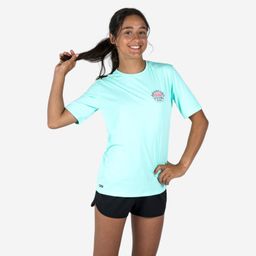 Kids anti-UV short-sleeved t-shirt - 100 Sunset vibes turquoise-image-57