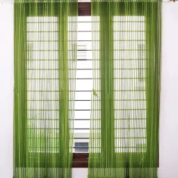 152 cm (5 ft) Tissue, Net Semi Transparent Window Curtain (Pack Of 2)-image-90