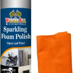 SPARKLING FOAM POLISH, MICROFIBRE CLOTH Combo-12