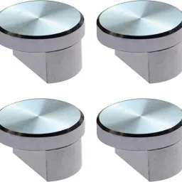 Fully Brass Half Round Mirror Glass Bracket Holder 10mm | Chrome Finish | Wall Mounted | Pack of 4 Piece 15mm Shelf Bracket-29