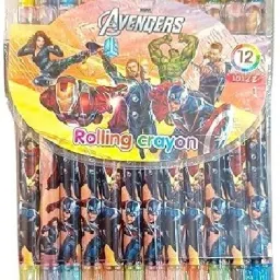 12pc Cartoon Printed Rolling Crayons Birthday Return Gift for Kids Roller Ball Pen-picture-43