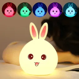 Cute bunny Light, USB Rechargeable, 7-Colors Changing,Room Decor Night Lamp-24