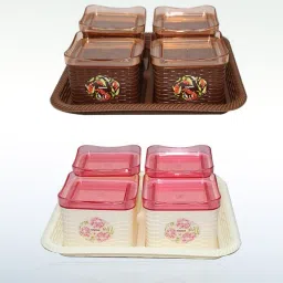 nayasa Sofia Square-540ml 4 Tray, Container Serving Set image 2