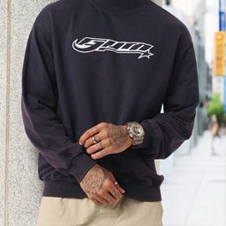 Kook N Keech Street Cool Embroidered Relaxed Fit Cotton Terry Sweatshirt-image-51