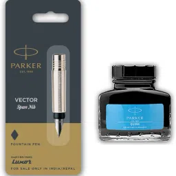 Vector spare Nib with Blue Ink Bottel Fountain Pen-image-52