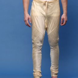 Men'S Art Silk Pyjamas In Solid Beige From Sanwara Men Pyjama-image-54