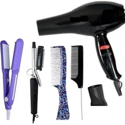 UKSTYLZ Hair Dryer 1500 Watts Straightener 8006 and 471b curler with 2 Tail Combs Personal Care Appliance Combo-image-50