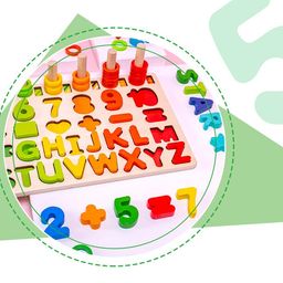 Cubelelo 6-in-1 Multifunctional Learning Board Puzzle | Wooden STEM Board Game Kit | Multiplayer Table Game for Kids, Boys & Girls image 4