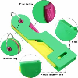 be sure Automatic Sewing Needle Threader Device for Thread Insertion Guide Hand Stitching and Sewing - Pack of 3 Thread Pick image 3