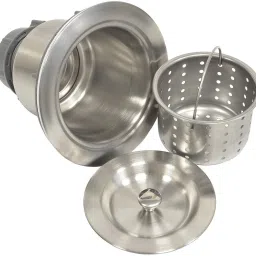 Kitchen Sink Stainless Steel Push Down Strainer-image-65