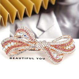Yellow Chimes Women Pink & Silver-Toned Crystal French Barrette-image-58