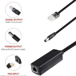 Paruht 4pcs PoE Splitter Power Over Ethernet Active 48V to 12V - IP Camera,Phone,Switch Lan Adapter image 3