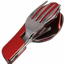Multi-Function Tool Foldable Fork Spoon Disposable Stainless Steel Table Spoon-1