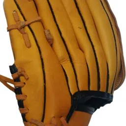 YELLOW BROWN REAL LEATHER BASEBALL SOFTBALL GLOVE Baseball Gloves-image-40
