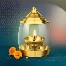 6 Inch Arpan DIya Brass Akhand Diya Brass Table Diya-image-30