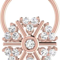 avsar Swapna 14kt Cubic Zirconia Rose Gold Nose Wire-image-5
