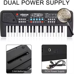 nilesawar X291 Piano Keyboard with Recording ,Mic & Mobile Charger Best Birthday Gift for Boys and Girls Musical Instruments Latest Analog Analog Portable Analog Portable Keyboard image 3