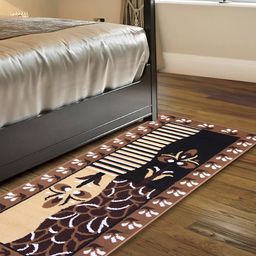 Carpet Galore GoldToned and Brown Ethnic Motif Printed Water Resistant Floor Mat-picture-23
