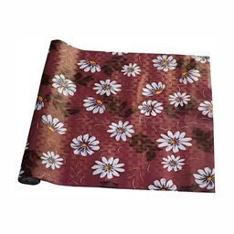 REVEXO Brown & White Printed Water Resistant Drawer Mat-16