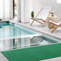 Kuber Industries Green Rubber Reversible Anti-Skid Shower Mat-46
