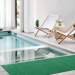 Kuber Industries Green Anti-Skid Waterproof Swimming Pool Mat-58
