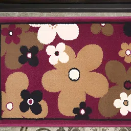 Carpet Galore Maroon & Beige Patterned Water-Resistant Door Mat-picture-14