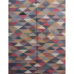 Budhrajrugs Maroon & Grey Geometric Reversible Rectangle Dhurrie-picture-13