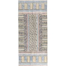 Art Avenue Maroon & Green Printed Cotton Rug Dhurrie Runner-46