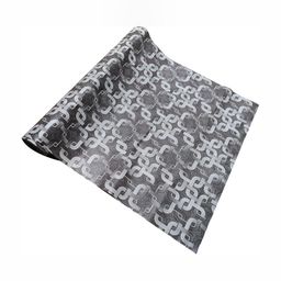 REVEXO Grey & White Printed Water Resistant Drawer Mat-11