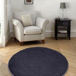 Saral Home Blue Solid Floor Anti-Skid Round Mats & Dhurries-13