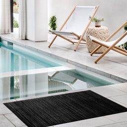 Kuber Industries Black Rubber Reversible Anti-Skid Shower Mat-45