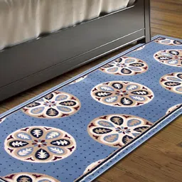 Carpet Galore Grey and Blue Geometric Printed Water Resistant Floor Mat-image-90