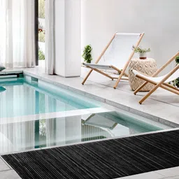 Kuber Industries Black Anti-Skid Waterproof Swimming Pool Mat-46
