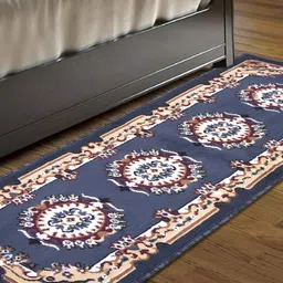 Carpet Galore Grey and White Ethnic Motif Printed Water Resistant Floor Mat-image-46