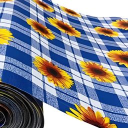 REVEXO Blue & Yellow Printed Drawer Mat-36