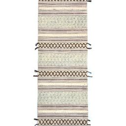 Art Avenue Maroon & Green Geometric Printed Cotton Dhurrie Runner Mat-9