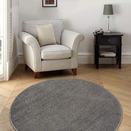 Saral Home Grey Solid Cotton Anti-Skid Floor Mat-19