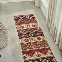Mona B Brown Printed Floor Runner-44