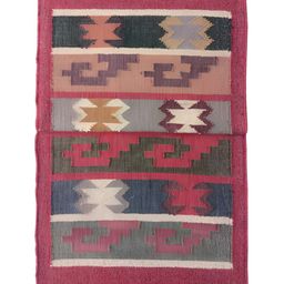Budhrajrugs Red & Grey Geometric Woven Rectangular Dhurrie image 3