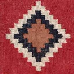 Budhrajrugs Red & Beige Self Design Reversible Dhurrie image 3