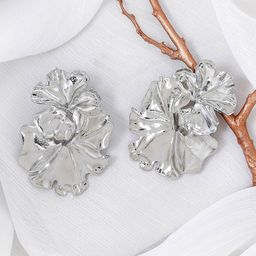 JOKER & WITCH Silver-Plated Contemporary Drop Earrings-54